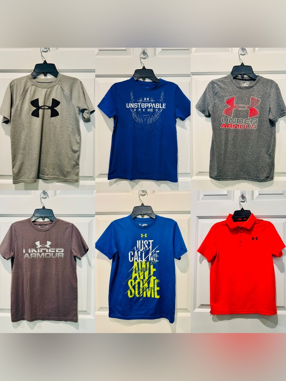 Under Armour Boys' Assorted Short-Sleeve Graphic Tees - Blue, Gray, Red